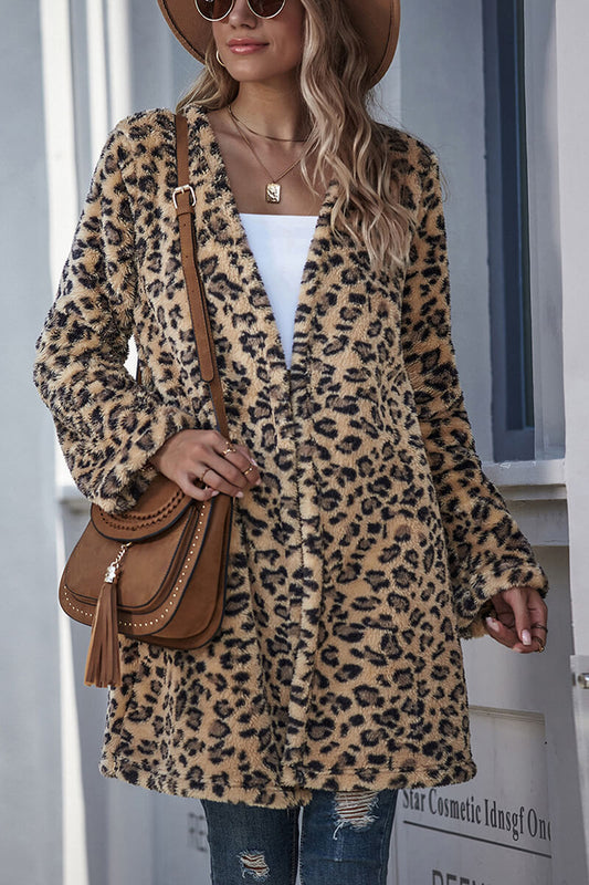 Casaco Cardigan Longo Animal Print Onça - Dimenshop